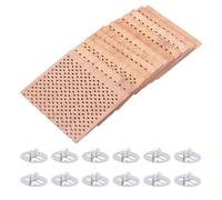 Tuesoa 12 Pièces 2,75 X 2,36 Pouces Mèches de Bougie en Bois pour la Fabrication de Bougies à Bricoler Soi-Même, Mèches en Bois Artisanales pour la Fabrication de Bougies Mèche en Bois