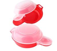Tuesoa 2 Ensembles de Cuiseur D'Oeufs à Micro-Ondes, Outil de Cuisson de Cuisine pour Fabricant D'Omelettes de Hambourg à Œufs Rapides en 1 Minute
