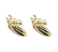 Tuesoa 2 PièCes PoignéEs de Porte Antiques PoignéE Animale TêTe de Cheval Bouton de PoignéE D'Armoire en Alliage de Zinc avec Vis (Doré)