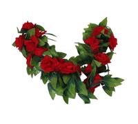 Tuesoa 2 x Guirlandes de Rose Artificielle de Mariage/Jardin/Decoration d'interieur - Rouge
