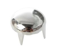 Tuesoa 200x Cuivre 8mm Argent Goujons Ronds Rivets Cone Rivets Punk Clous decoratifs Decoration