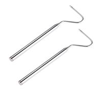 Tuesoa 2X Crochet Broche Ajustable Telescopique Acier pour Reptile Serpent Lezard