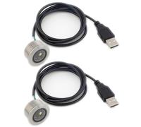 Tuesoa 2X GM861 Interface USB 1D/2D Code à Barres QR Code Module de Scanner de Codes à Barres Filetage en Acier Inoxydable avec Lumière de Remplissage