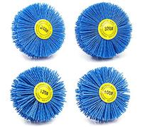 Tuesoa 4 PiÈCes Perceuse 80x30x6Mm Meule Abrasive Pour MÉTallique Brosse De Polissage De Poil De Nylon Pour Les Meubles En Bois Finition Acajou