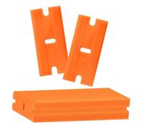 Tuesoa 500 Lames de Rasoir en Plastique, Lames de Grattoir à Double Tranchant, Lames de Couteau en Plastique, Combinaison de Remplacement pour Le Nettoyage du Verre