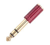 Tuesoa 6.5Mm 6.35Mm 1/4 Pouces Mâle À 3.5Mm 1/8 Pouces Jack Stéréo Casque Aux Câble Adaptateur Audio Prise pour Guitare Prise Amplificateur Jack Mix Écouteurs Combiné Mic (Rouge)