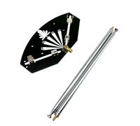 Tuesoa Antenne à Gain Élevé Antenne à Tige de Cornet FM de Moulage en Une Seule Pièce avec Carte D'Antenne pour Vidéo Home TV Audio