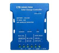 Tuesoa Contrôleur de Charge Solaire PWM 20 V avec Télécommande Bluetooth Mobile APP, Sortie USB 20 A