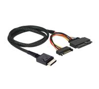 Tuesoa Gen 4 Oculink SFF-8611 4I vers PCIe SFF-8639 U.2 NVMe avec Câble de Serveur d'alimentation 15P Mâle