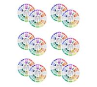Tuesoa Guides de MéLange de Couleurs, 12 Ensembles de 9 Pouces Color Wheel Guide D'Apprentissage Du MéLange de Peinture Outil D'Enseignement de L'Art pour MéLanger la Peinture