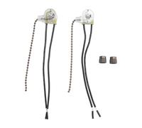 Tuesoa Interrupteur de LumièRe de Ventilateur de Plafond ZE-109 Interrupteur de LumièRe à Deux Fils avec Cordons Traction pour Ventilateurs de Plafonnier Lampes 2 PièCes Bronze
