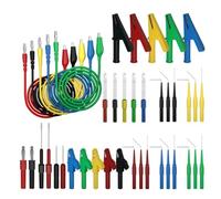 Tuesoa Kit de 41 Câbles de Test Multimètre, Fiche Banane de 4 mm Vers Pince Crocodile, de Test avec Sondes de Perçage de, Pince Crocodile, Installation Facile, Facile à Utiliser