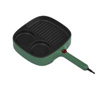 Tuesoa Machine à -Déjeuner Multifonction, Poêle Électrique Plate Antiadhésive, Cuit-Vapeur Alimentaire, Poêle à Frire, Plaque Chauffante, Prise EU.