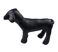 Tuesoa Mannequins De Chien en Cuir De ModÈLes De Chien De Position Debout Mannequin d'Affichage De La d'animal De Compagnie Noir M