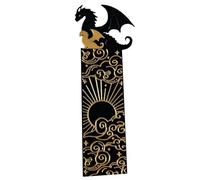 Tuesoa Marque-Pages Dragon pour, Accessoires de Livres pour les Amateurs de Lecture, Marque-Pages pour Lire les Noirs et Dorés Faciles à Utiliser,A
