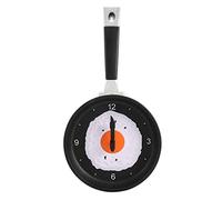 Tuesoa Poele Horloge avec Oeuf au Plat- Nouveaute Suspendu Cuisine Cafe Horloge Murale Cuisine - Vert