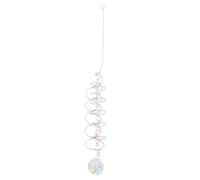 Tuesoa Queue en Spirale de Boule D'Observation de 17,7 Pouces, Attrape-Soleil Décoratif à Vent, Cristaux de Verre pour la Décoration Extérieure Intérieure