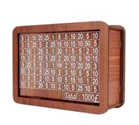 Tuesoa Tirelire en Bois pour Enfants Adultes, Tirelire avec Compteur, Boîte D'Économie d'argent, Tirelire Réutilisable avec Cible de Comptage Facile à Utiliser 20x14,5x7,6 Cm,A