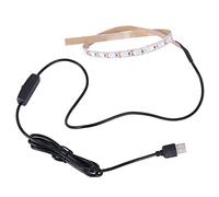 Tuesoa UVC Germicide DéSinfection Barre Lumineuse 5 V Lampe BactéRicide Acariens Bandes Lumineuses LED Bande LumièRe 50X1 Cm