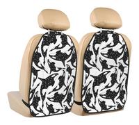 Tueur de Baleines et d'orques,Lot de 2 Tapis de Protection pour siège arrière de Voiture, Organisateur de siège arrière Durable
