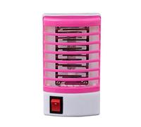 Tueur De Moustique,Dinglong Mosquito Tueur Lampes LED Socket ÉLectrique Mosquito Mouche Bug Insectes PièGe Killer Zapper Nuit Lampe LumièRes éClairage EU Plug (Rouge)