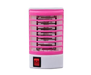 Tueur De Moustique,Dinglong Mosquito Tueur Lampes LED Socket ÉLectrique Mosquito Mouche Bug Insectes PièGe Killer Zapper Nuit Lampe LumièRes éClairage EU Plug (Rouge)