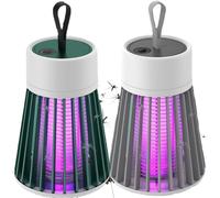 Tueur de Moustiques, Tueur de moustiques USB Portable léger Rechargeable, Grande Batterie intégrée, adapté à l'intérieur, aux Jardins Domestiques, au Camping et aux Pique-niques (Vert + Gris)