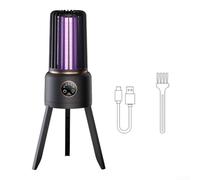 Tueur électrique 3600 V, rechargeable par USB avec attraction à 360°, silencieux pour intérieur et extérieur, pour maison, jardin, camping, noir