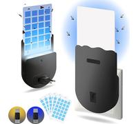 Tueurs d'insectes électriques, Piège à mouches intérieur Avec 5 pastilles adhésives, Lampe anti-moustiques UV Prise électrique, Cuisine Chambre Piège à mouches à fruits Piège à moustiques