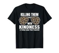 Tuez-Les avec gentillesse et Sarcastic Leopard Aviators T-Shirt