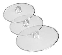 TUFA 3 Pièces Couvercle Anti Projection, Couvercle Poele Anti Eclaboussure, Écran Anti-Projections de Graisse pour Poêle, Couvercle de Poêle en Acier Inoxydable Anti-éclaboussures(33cm, 29cm, 25cm)