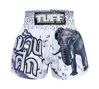 Tuff Boxe Sport Muay Thai Short de boxe pour arts martiaux - Blanc - Medium