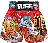 Tuff Boxe Sport Muay Thai Short de boxe pour arts martiaux - Rouge - Medium