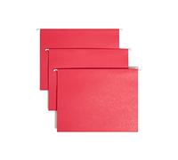 Tuff Hanging Folder with Easy Slide Tab, Letter, Red, 18/Pack
