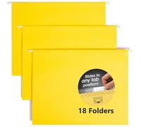 Tuff Hanging Folder with Easy Slide Tab, Letter, Yellow, 18/Pack