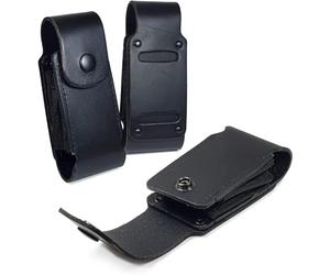 TUFF LUV Étui en cuir véritable [compatible avec Leatherman] PST/Bolster/Free T2 T4/Juice S2 KF4/Wingman/Sidekick/Rev - Noir