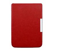 TUFF LUV Étui folio compatible avec PocketBook Basic Lux 4 - Housse de protection fine avec fermeture magnétique et fonction veille (rouge)
