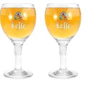 TUFF LUV Leffe Lot de 2 verres à bière belge nucléés demi-pinte à bord (2 x M104_S)