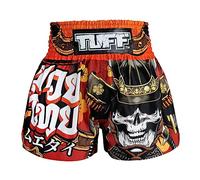 TUFF Short de boxe Muay Thai "The Samurai", Rouge, Taille L