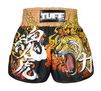 Tuff Sport Short de boxe Muay Thai, style rétro, coupe classique mince, MMA, kickboxing, entraînement, TUF-RMS111-BLK, Medium