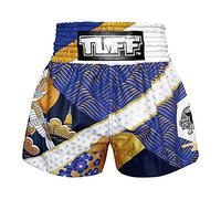 Tuff Sport Short de Boxe Muay Thai, Style Traditionnel, MMA, entraînement, Kickboxing, TUF-MS651-BLU, Taille L