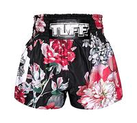 Tuff Sport Short de Boxe Muay Thai, Style Traditionnel, MMA, entraînement, Kickboxing, Tuf-MS655-BLK, Taille M