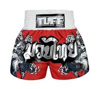 Tuff Sport Short de boxe Muay Thai, style traditionnel, pantalon MMA, TUF-MS684-ROUGE, Taille M