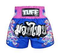 Tuff Sport Short de Boxe pour Muay Thai - Style Traditionnel - Short d'entraînement MMA - Kickboxing, Tuf-ms686-blu, Taille XL