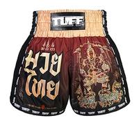 Tuff Sport Short de boxe rétro pour Muay Thai, coupe ajustée, MMA, kickboxing, Tuf-msc101-Rouge, Taille XL