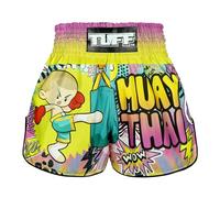 Tuff Sport Short de boxe thaï, style rétro, coupe ajustée classique, MMA, kickboxing, entraînement, Tuf-rms105-mtc, XL