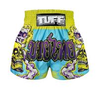 Tuff Sport - Short de Muay Thai - Short de boxe - Style traditionnel - Pantalon d'entraînement MMA - (L, TUF-MS682-LTB)