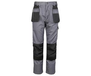 TuffStuff - Excel Work Trousers - 42” Waist - Grey - Long Cargo Trousers - Two-Tone - Work Trousers for Men - Triple Stitched Seams - Features Knee Pad Pockets