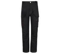 TuffStuff - Pantalon de travail Elite - Style cargo - Ceinture réglable - Coutures cousues - Fermeture éclair YKK, Noir, 44W Grande longueur