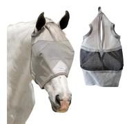 Tuffteq Warmblood Masque anti-mouches sans oreilles, protection UV, surdimensionné